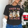 Teacher Halloween Trick Or Teach Cute Ghost Coffee Pumpkins Women's T-Shirt, gift for family, gift for coworker Teacher Halloween Trick Or Teach Cute Ghost Coffee Pumpkins Women's T-Shirt, gift for family, gift for coworker