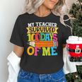 My Teacher Survived 100 Days Of Me 100th Day Of School Kids Women's T-Shirt, gift for family, gift for coworker My Teacher Survived 100 Days Of Me 100th Day Of School Kids Women's T-Shirt, gift for family, gift for coworker