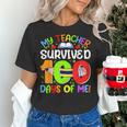My Teacher Survived 100 Days Of Me 100 Days Of School Women's T-Shirt, gift for family, gift for coworker My Teacher Survived 100 Days Of Me 100 Days Of School Women's T-Shirt, gift for family, gift for coworker