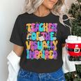 Teacher Of The Visually Impaired Blindness Awareness Women's T-Shirt, gift for family, gift for coworker Teacher Of The Visually Impaired Blindness Awareness Women's T-Shirt, gift for family, gift for coworker