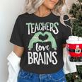 Teachers Love Brains Halloween Costume Trick Treat Zombie Women's T-Shirt, gift for family, gift for coworker Teachers Love Brains Halloween Costume Trick Treat Zombie Women's T-Shirt, gift for family, gift for coworker