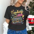 Teaching Is My Jam Groovy Retro Teacher Back To School Women's T-Shirt, Groovy Teacher Shirts, gift for family, gift for coworker