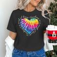 Teaching Is a Work Of Heart Tie Dye Hippie For Teacher For Men Women Girls Kids Women's T-Shirt, gift for family, gift for coworker
