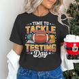 Test Day State Football Tackle Testing Day Sports Teacher Women's T-Shirt, gift for family, gift for coworker