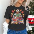 Thanksgiving Teacher Books Turkey Reading Book Women's T-Shirt, gift for family, gift for coworker