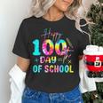 Tie Dye Happy 100th Day Of School Teacher Student 100 Days Women's T-Shirt, gift for family, gift for coworker