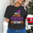 Tired Teacher Costume For Halloween Teachers Women's T-Shirt, gift for family, gift for coworker