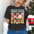 Toddler Teacher Boo Crew Ghost Groovy Halloween For Women Women's T-Shirt, Groovy Teacher Shirts, gift for family, gift for coworker