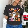 Trick Or Teach Cute Ghost Coffee Pumpkins Halloween Teacher Women's T-Shirt, gift for family, gift for coworker Trick Or Teach Cute Ghost Coffee Pumpkins Halloween Teacher Women's T-Shirt, gift for family, gift for coworker