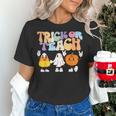 Trick Or Teach Cute Halloween Teacher Women's T-Shirt, gift for family, gift for coworker