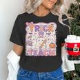 Trick Or Teach Retro Halloween Teacher Look Women's T-Shirt, gift for family, gift for coworker Trick Or Teach Retro Halloween Teacher Look Women's T-Shirt, gift for family, gift for coworker