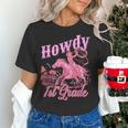 Vintage Howdy First Grade Cowgirl Teacher Western School Women's T-Shirt, First Grade Teacher Shirts, gift for family, gift for coworker