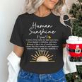 Vintage Human Sunshine Definition Teachers Mom Boss Women Women's T-Shirt, gift for family, gift for coworker