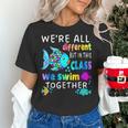 We'Re All Different But We Swim Together Elementary Teacher Women's T-Shirt, gift for family, gift for coworker