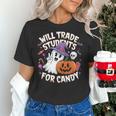 Will Trade Students For Candy Halloween Teacher Women's T-Shirt, gift for family, gift for coworker Will Trade Students For Candy Halloween Teacher Women's T-Shirt, gift for family, gift for coworker