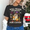 Will Trade Students For Candy Teacher Ghost Halloween Women's T-Shirt, gift for family, gift for coworker Will Trade Students For Candy Teacher Ghost Halloween Women's T-Shirt, gift for family, gift for coworker