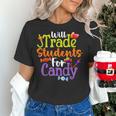 Will Trade Students For Candy Teacher Halloween Costume Women's T-Shirt, gift for family, gift for coworker