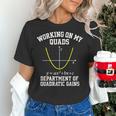 Working On My Quads Algebra Math Gym Teacher Women's T-Shirt, gift for family, gift for coworker