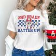 2nd Grade Batter Up Back To School Baseball Teacher Kids Women's T-Shirt, 2nd Grade Teacher Shirts, gift for family, gift for coworker