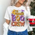 4th Grade Boo Crew Ghost Halloween Teacher Costume Women's T-Shirt, 4th Grade Teacher Shirts, gift for family, gift for coworker