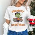 Cute Halloween Teacher Librarian Frankenstein Reading Books Women's T-Shirt, gift for family, gift for coworker Cute Halloween Teacher Librarian Frankenstein Reading Books Women's T-Shirt, gift for family, gift for coworker