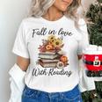 Fall In Love With Reading Book Autumn Teachers Pumpkins Women's T-Shirt, gift for family, gift for coworker Fall In Love With Reading Book Autumn Teachers Pumpkins Women's T-Shirt, gift for family, gift for coworker