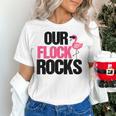 Our Flock Rocks Flamingo Mother's Day Teacher Women's T-Shirt, gift for family, gift for coworker Our Flock Rocks Flamingo Mother's Day Teacher Women's T-Shirt, gift for family, gift for coworker
