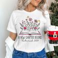 Floral Book a New Chapter Begins Retired Retirement Teacher Women's T-Shirt, gift for family, gift for coworker Floral Book a New Chapter Begins Retired Retirement Teacher Women's T-Shirt, gift for family, gift for coworker