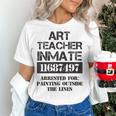 Halloween Art Teacher Prisoner Costume Women's T-Shirt, gift for family, gift for coworker