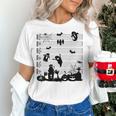 Halloween Music Note Clefs Spooky Ghost For Music Teacher Women's T-Shirt, gift for family, gift for coworker