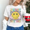Happy Dot Day Hippie Flowers Smile Face Groovy Teacher Kids Women's T-Shirt, Groovy Teacher Shirts, gift for family, gift for coworker Happy Dot Day Hippie Flowers Smile Face Groovy Teacher Kids Women's T-Shirt, Groovy Teacher Shirts, gift for family, gift for coworker