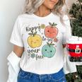 Happy To See Your Face Teacher Apple Women's T-Shirt, gift for family, gift for coworker Happy To See Your Face Teacher Apple Women's T-Shirt, gift for family, gift for coworker