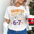 Haunted 67 Ghost Math Teacher Halloween Costume Math Pun Women's T-Shirt, gift for family, gift for coworker Haunted 67 Ghost Math Teacher Halloween Costume Math Pun Women's T-Shirt, gift for family, gift for coworker