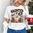 Haunted By 67 Teacher Ghost Pumpkin Halloween Costum Women's T-Shirt, gift for family, gift for coworker