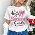 Hello Second Grade First Day Of School Coquette Teacher Girl Women's T-Shirt, First Grade Teacher Shirts, gift for family, gift for coworker