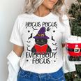 Hocus Pocus Everybody Focus Halloween Teacher For Men Women Women's T-Shirt, gift for family, gift for coworker Hocus Pocus Everybody Focus Halloween Teacher For Men Women Women's T-Shirt, gift for family, gift for coworker