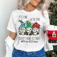 It's Fine We'Re Fine Gnome Pre-K Teacher Christmas Light For Men Women Women's T-Shirt, gift for family, gift for coworker