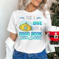 Librarian Teacher Dive Into A Good Book Reading Premium Tri-Blend Women's T-Shirt, gift for family, gift for coworker