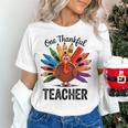 One Thankful Teacher Thanksgiving TurkeyCute Pencil Women's T-Shirt, gift for family, gift for coworker