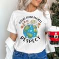 Reduce Reuse Recycle Respect Earth Day Teacher Girl Women Women's T-Shirt, gift for family, gift for coworker