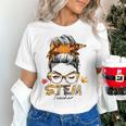 STEM Teacher Messy Bun Fall Vibes Autumn Thanksgiving Men Women Women's T-Shirt, gift for family, gift for coworker STEM Teacher Messy Bun Fall Vibes Autumn Thanksgiving Men Women Women's T-Shirt, gift for family, gift for coworker
