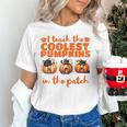 I Teach The Cutest Pumpkins Halloween Teacher Cat Lover Women's T-Shirt, gift for family, gift for coworker