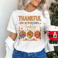 Teach Thanksgiving Teacher Thankful For My Preschool Turkeys Women's T-Shirt, gift for family, gift for coworker Teach Thanksgiving Teacher Thankful For My Preschool Turkeys Women's T-Shirt, gift for family, gift for coworker