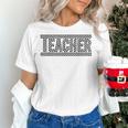 Teacher Checkered Racing Teacher Appreciation Men Women Women's T-Shirt, gift for family, gift for coworker Teacher Checkered Racing Teacher Appreciation Men Women Women's T-Shirt, gift for family, gift for coworker