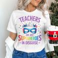 Teachers Are Just Superheroes In Disguise Back To School Women's T-Shirt, gift for family, gift for coworker