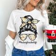 History Teacher Messy Bun Life Hair Glasses Women's T-Shirt, History Teacher Shirts, gift for family, gift for coworker History Teacher Messy Bun Life Hair Glasses Women's T-Shirt, History Teacher Shirts, gift for family, gift for coworker