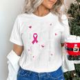 I Wear Pink For My Teacher Breast Cancer Awareness Support Men Women Women's T-Shirt, gift for family, gift for coworker I Wear Pink For My Teacher Breast Cancer Awareness Support Men Women Women's T-Shirt, gift for family, gift for coworker