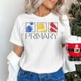 Women Art Teacher Back To School Artist Primary Color Theory Women's T-Shirt, gift for family, gift for coworker