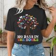 100 Days In The Books Reading Teacher 100th Day Of School Women's T-Shirt, funny gift
