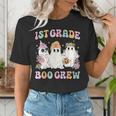 1st Grade Boo Crew Groovy Halloween Floral Ghost Kid Teacher Women's T-Shirt, Groovy Teacher Shirts, funny gift 1st Grade Boo Crew Groovy Halloween Floral Ghost Kid Teacher Women's T-Shirt, Groovy Teacher Shirts, funny gift